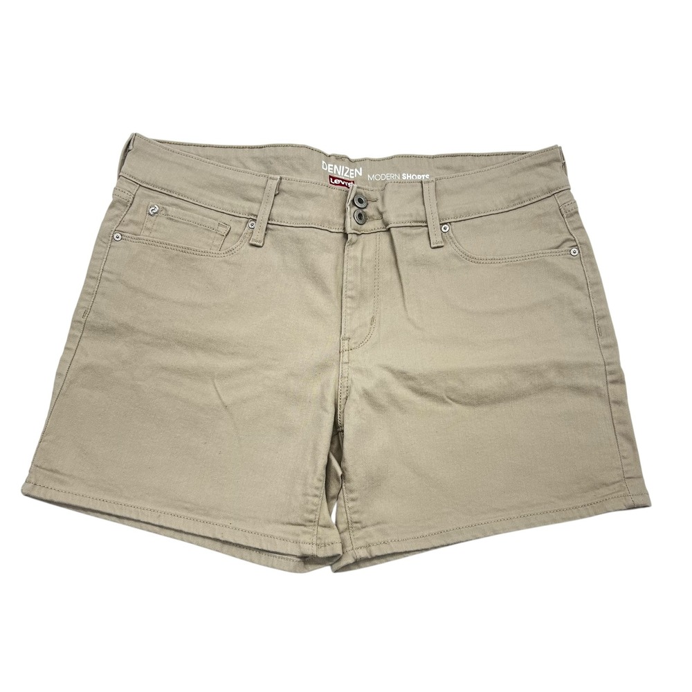 Denizen Levi's Modern Shorts High Waisted Cuffed Tan Women's 16 Shorts Casual